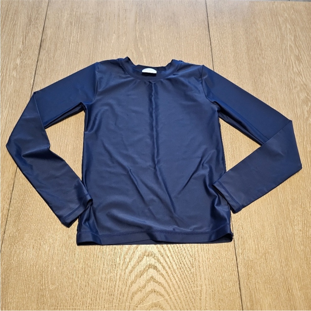 Hanna Andersson Rash Guard Swim Shirt Navy Blue